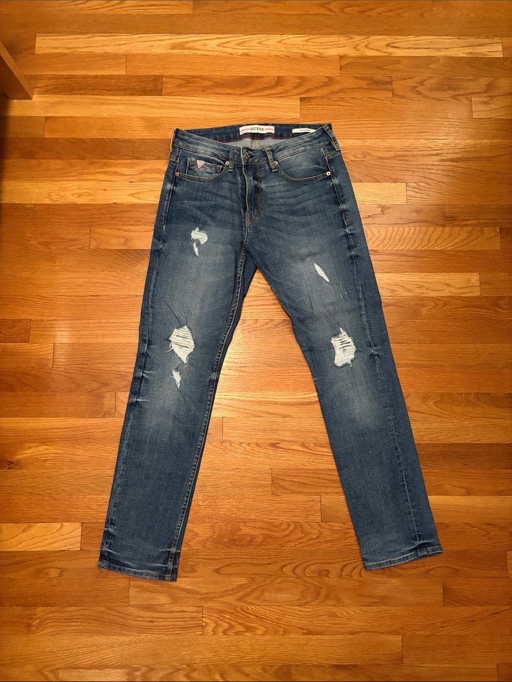 Guess Slim Distressed Jeans - Blue